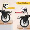 3 in Stem Casters Black Total Lock 3/8