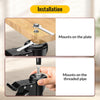 3 in Stem Casters Black Total Lock 3/8