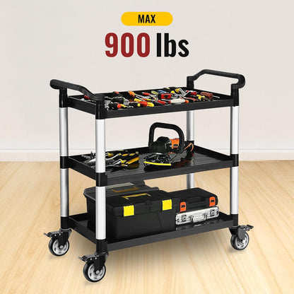 4 in Stem Casters Black Total Lock 3/8" -16 x 1"