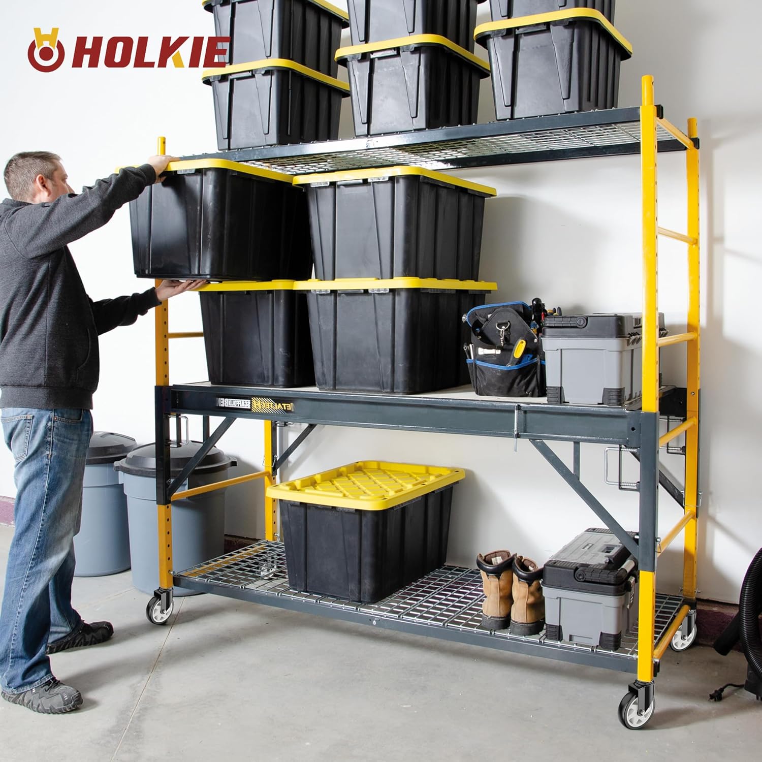 Mobile Tool Rack on 5" no brake wheels - Holkie