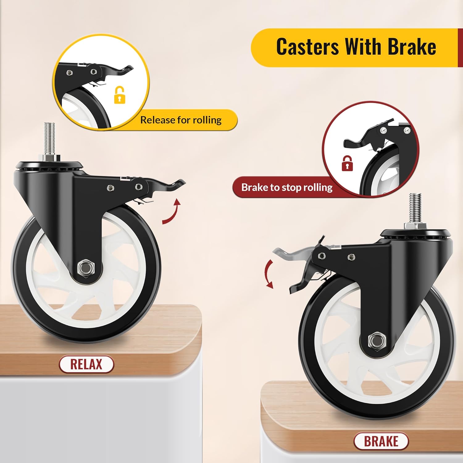 Total lock industrial casters - Holkie