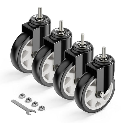 5 inch stem caster no brake 3/8"-16 threaded black - Holkie