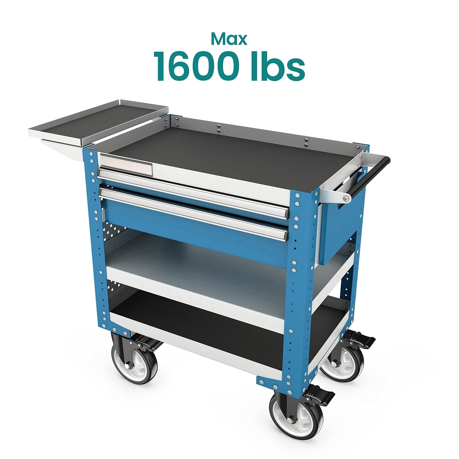 5 in Plate Casters Black with Brake