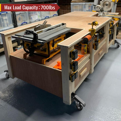 Retractable Casters with Lifting and Lowering Function