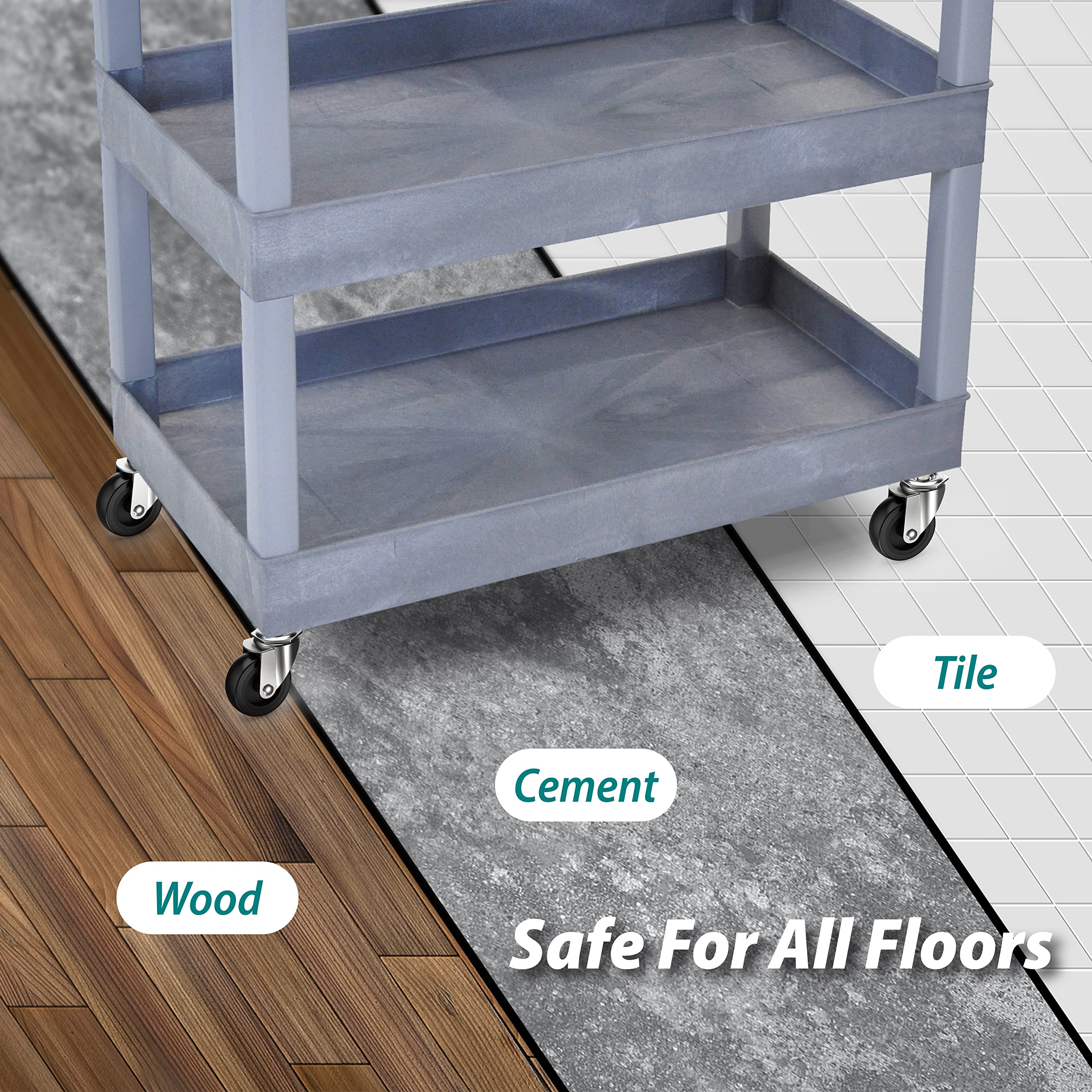 5/16" threaded stem casters without brake suitable for all floors