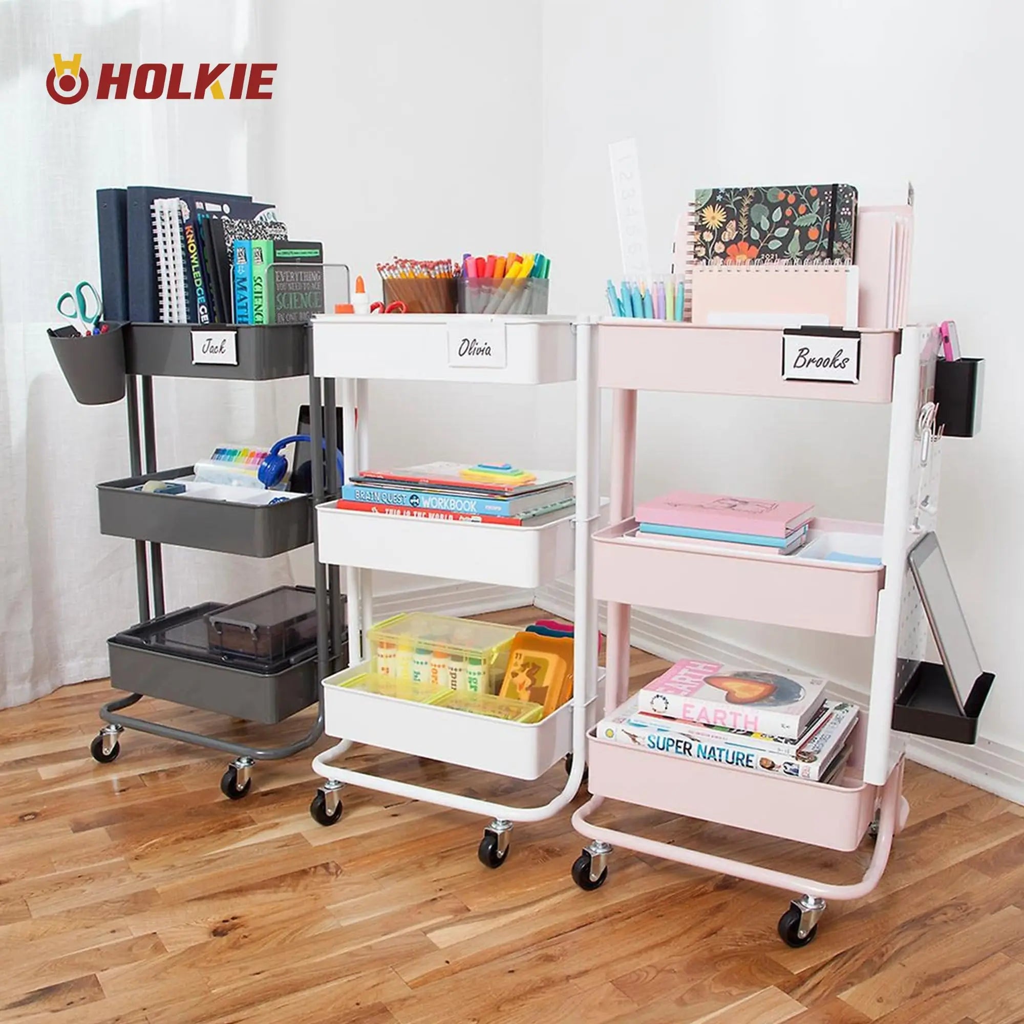 Blakc 3 inch stem caster wheels no brake for reading room three rolling carts