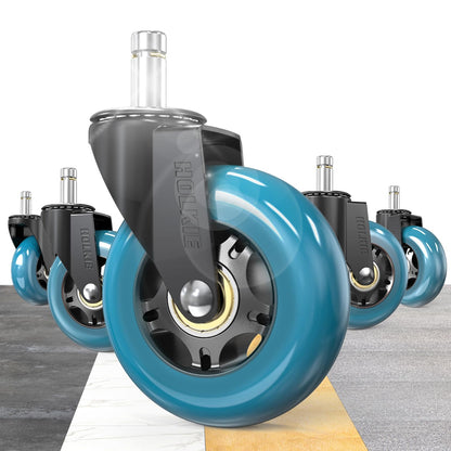 Blue Office Chair Wheels 11x22mm