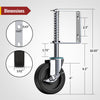 Measurement chart of a caster wheel with dimensions labeled