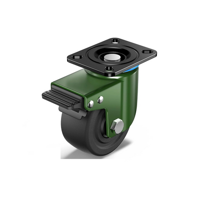 4 in Low Center of Gravity Casters with Brake - Single Unit