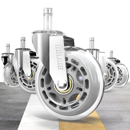 Silver Office Chair Wheels 11x22mm