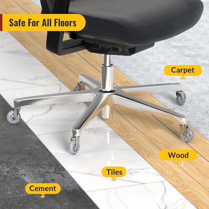 Silver Office Chair Wheels 11x22mm