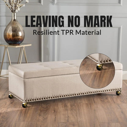 2 in Ball Plate Casters Brass with Brake