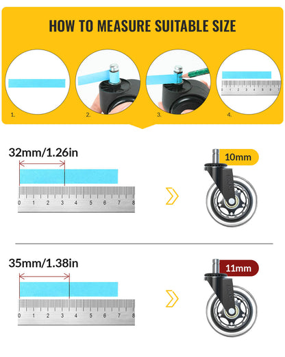 3 Inch Office Chair Wheels