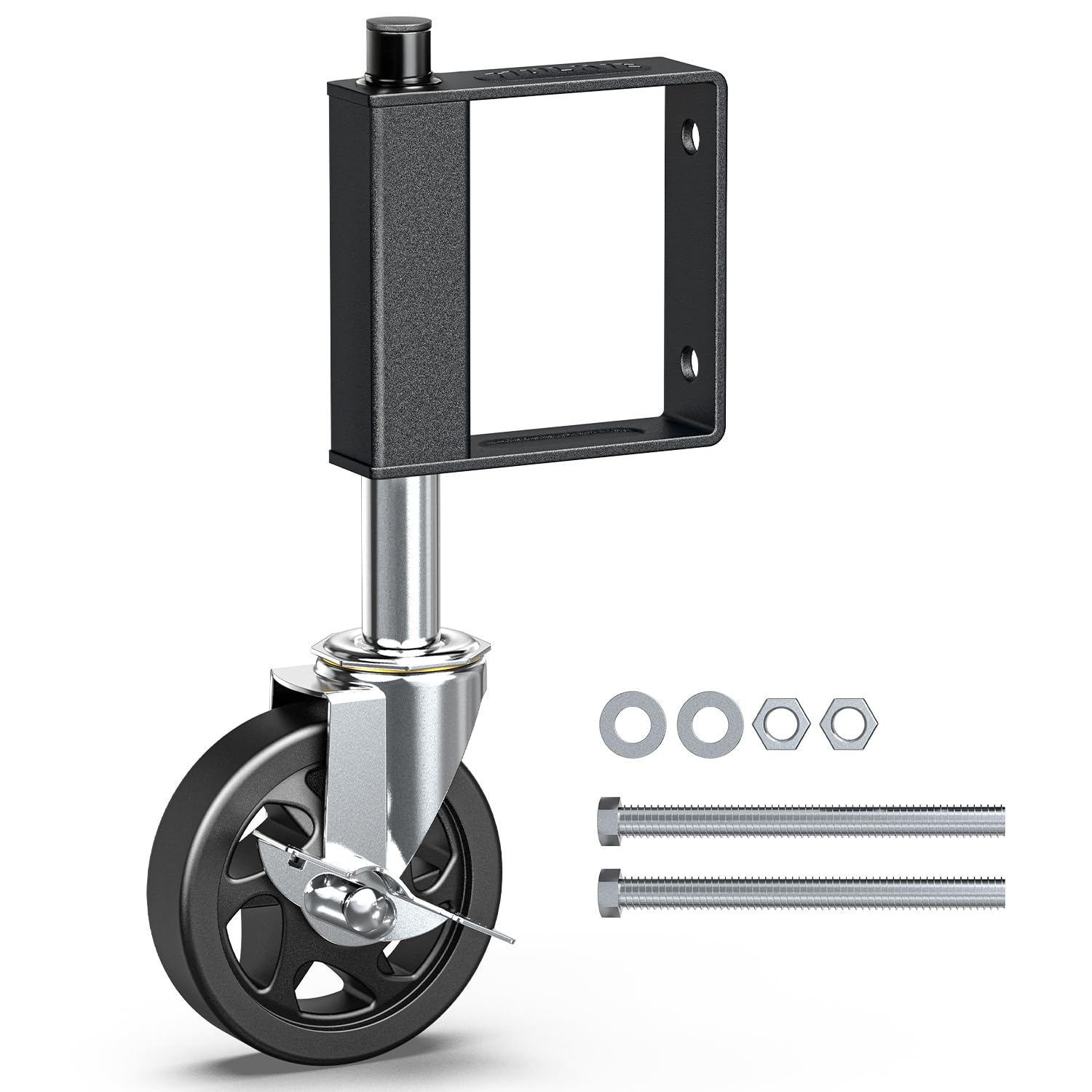 4 in Heavy Duty Gate Wheel with Built-in Spring Loaded