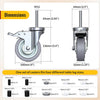 Adjustable Expanding Stem Casters 4 inches