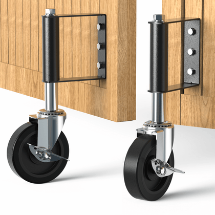 4 in Gate Wheel Heavy Duty Sidebrake 2 Pack