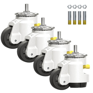 Leveling casters with threaded stem TD100 heavy duty adjustable leveling wheel - Holkie