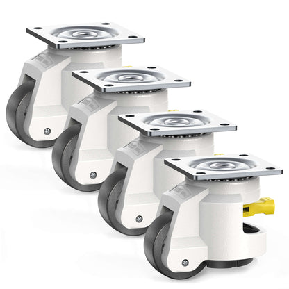 Set of industrial leveling caster wheels 80