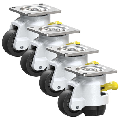 Set of industrial leveling caster wheels 60