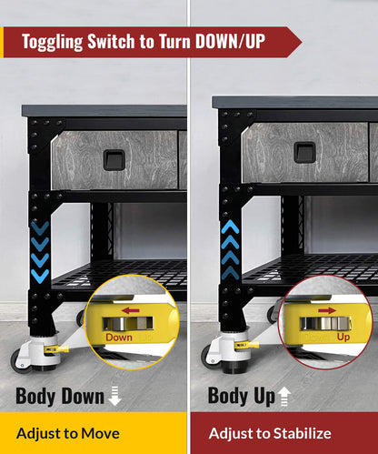 Leveling Casters with Threaded Stem TD60