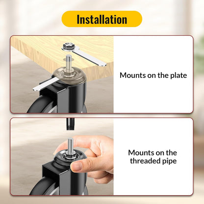No brake stem caster installation method – Holkie