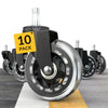 Office Chair Caster Wheels 11x22mm (10 Pack) - PU non-marking wheels - Holkie