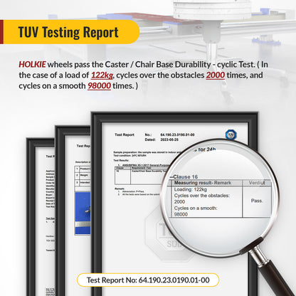 Holkie office chair caster wheel TUV testing report