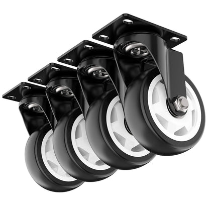 4 Inch Plate Casters – Heavy Duty Swivel Wheels with & without Brake