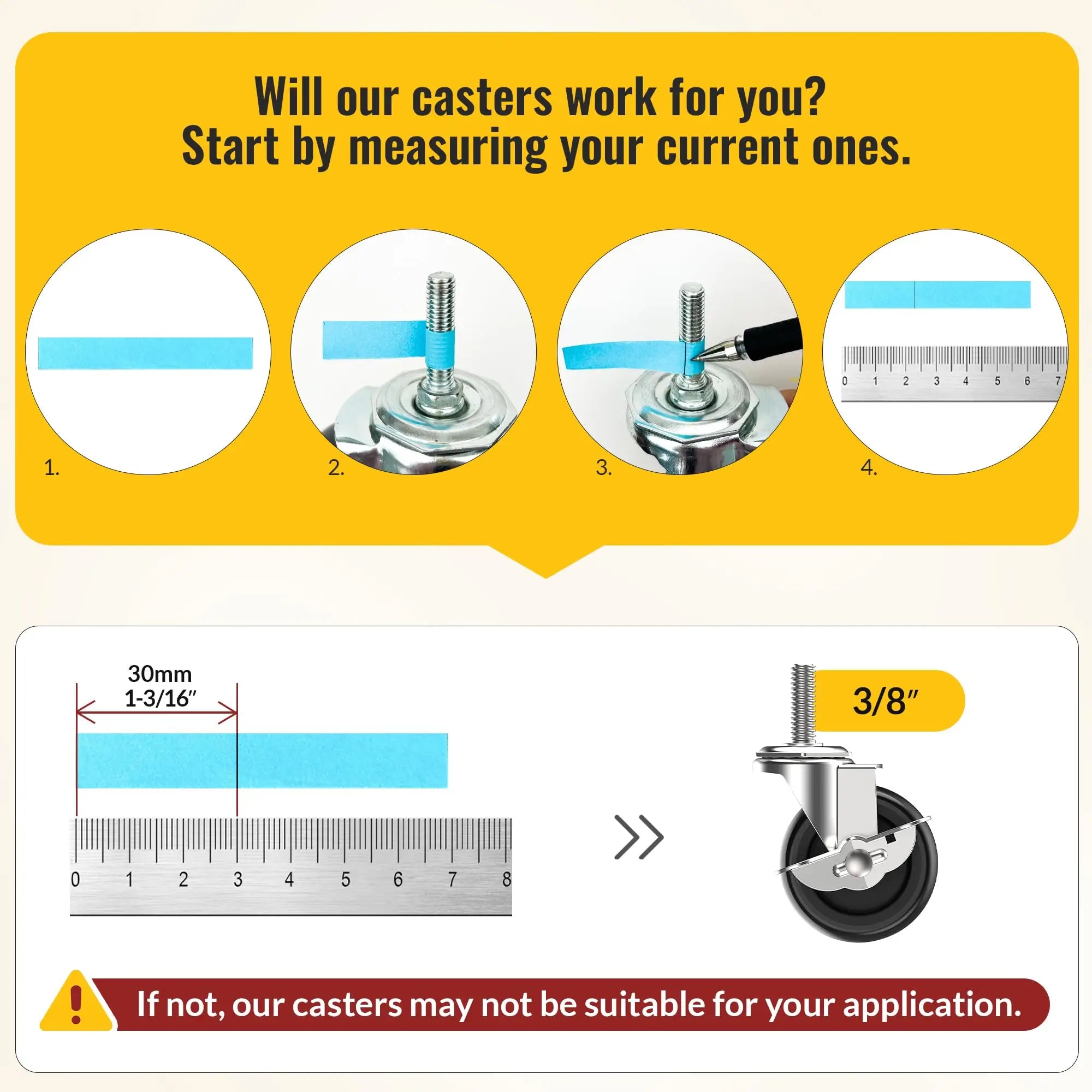stem length measurement detail black 3/8" -16 x 1-1/2"