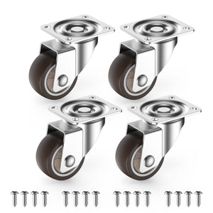 casters wheels plate casters 1.5 inch swivel light duty furniture