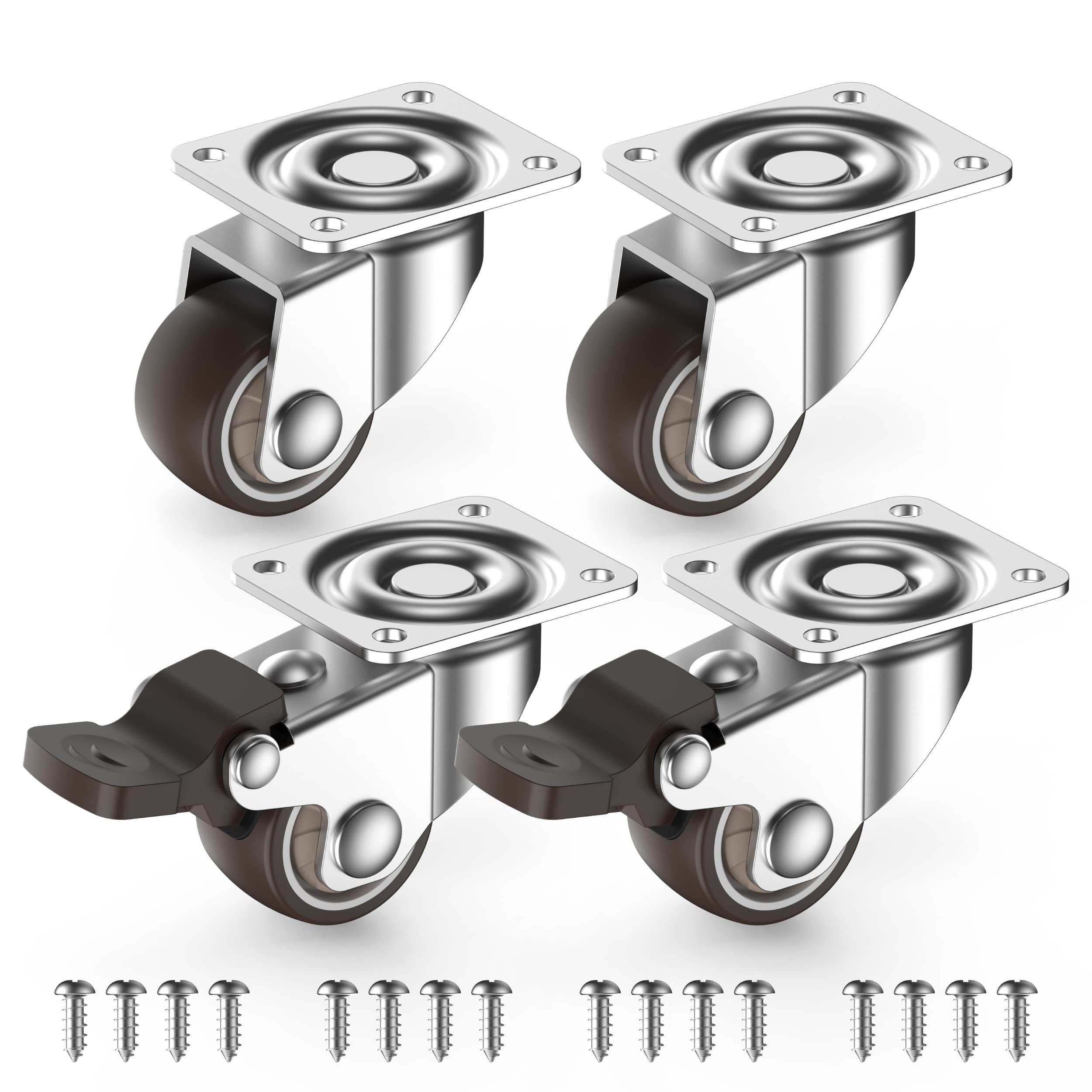 casters wheels plate casters 1 inch swivel light duty furniture