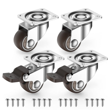 casters wheels plate casters 1 inch swivel light duty furniture