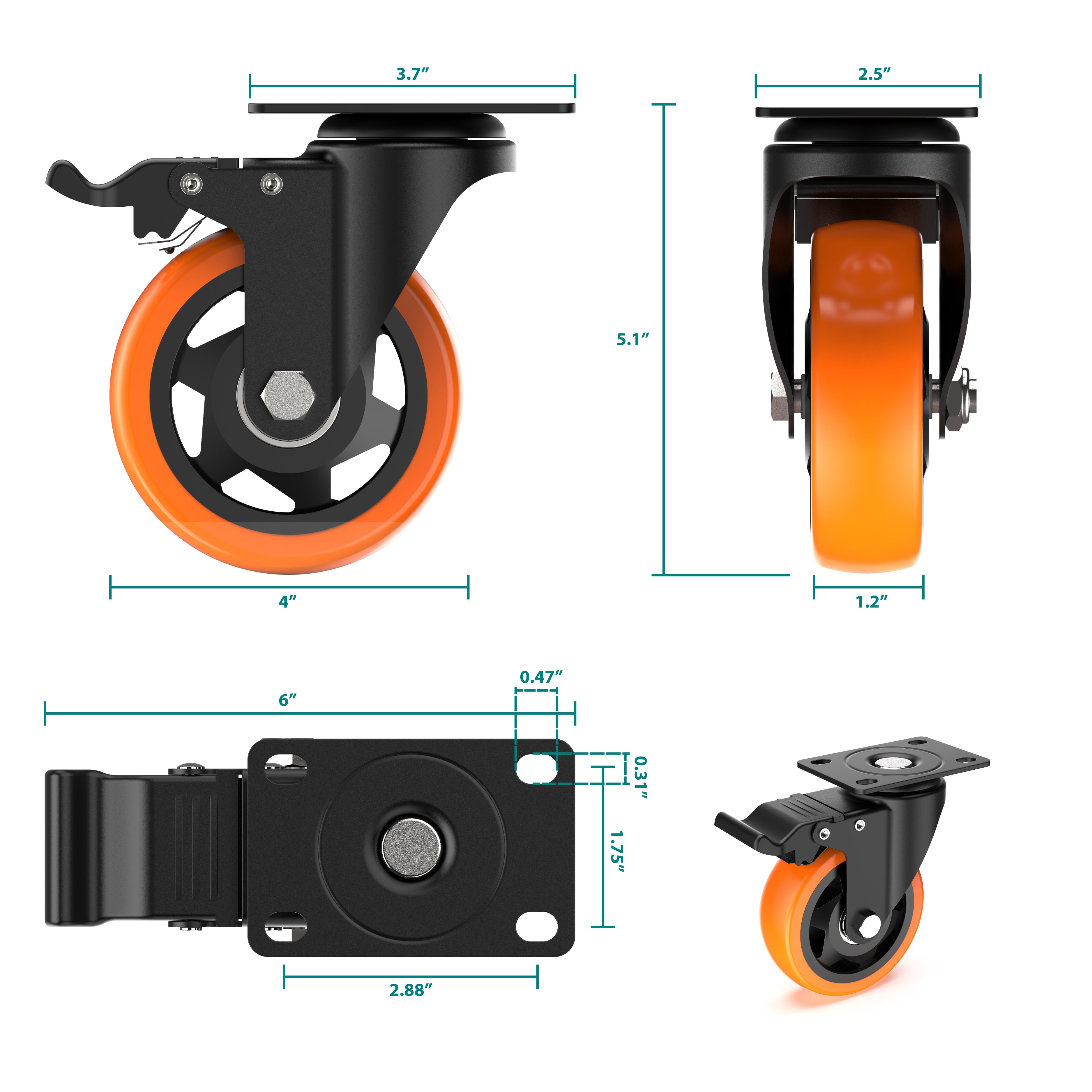 caster wheels heavy duty