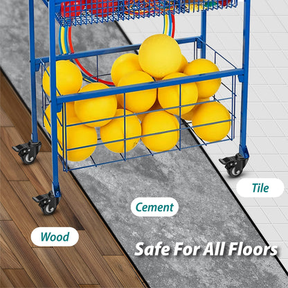 Total lock stem caster gliding smoothly across multiple floor types (wood, cement, tile) - Holkie